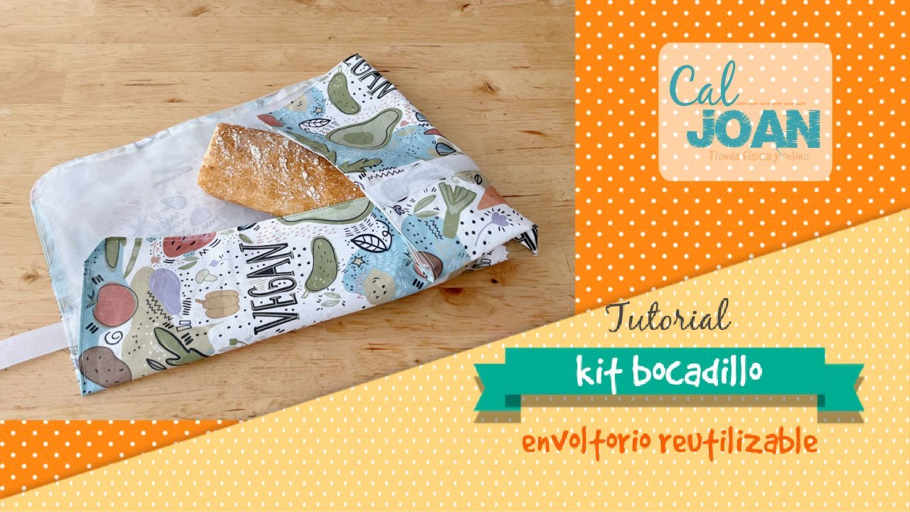 Kit bocadillo: Tutorial paso a paso para coser tu propio envoltorio de bocadillos reutilizable 🥪