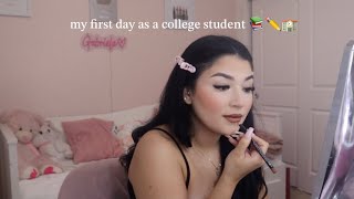 first day of school grwm (freshman in college)