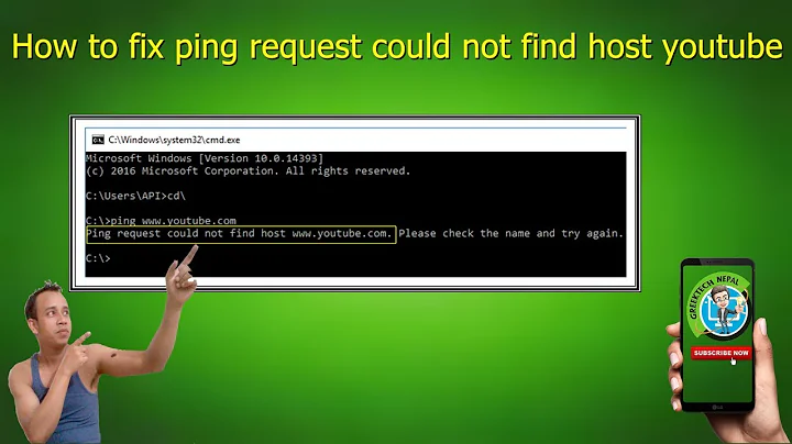 How to fix ping request could not find host youtube 2018