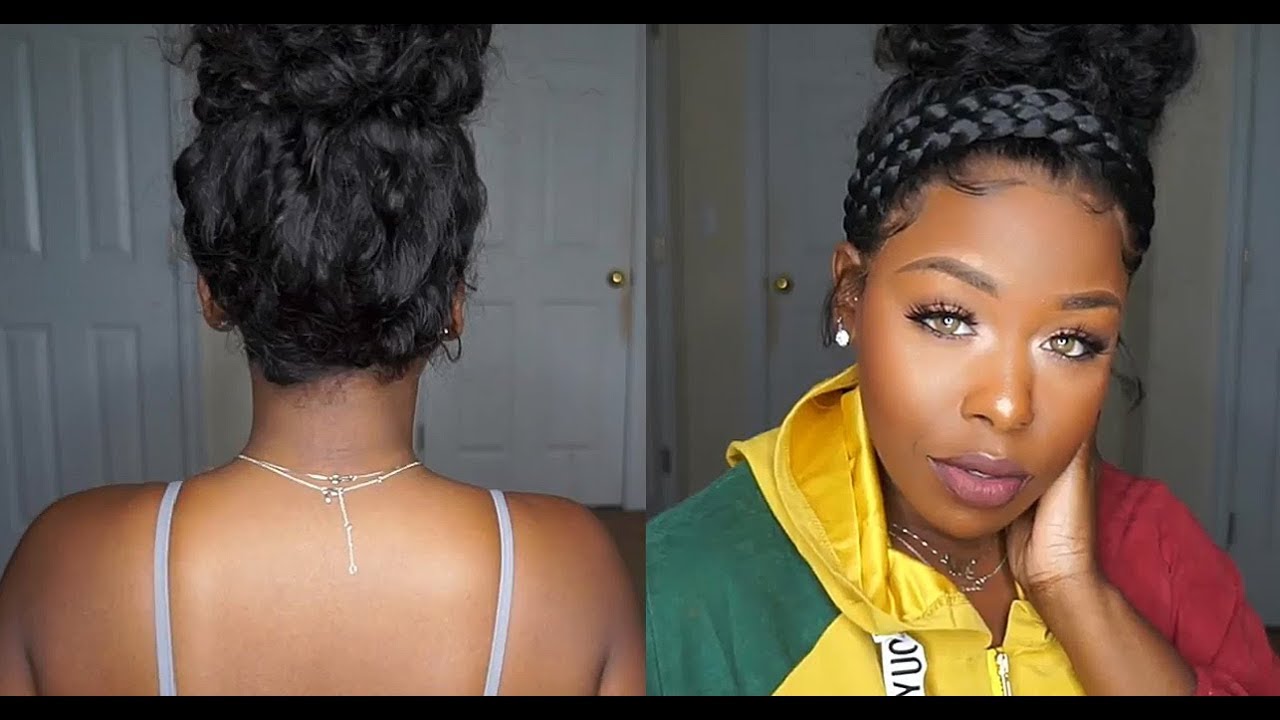 Start To Finish Top Knot High Bun Tutorial Baby Hair Youtube