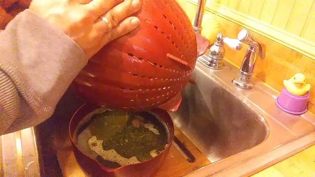 Straining canna butter