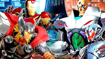 Iron Man & Thor vs Sigma & Ultron (Hardest AI CPU) - Marvel vs Capcom Infinite