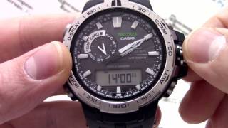 Часы Casio ProTrek PRW-6000-1E [PRW-6000-1ER] - Инструкция, как настроить от PresidentWatches.Ru