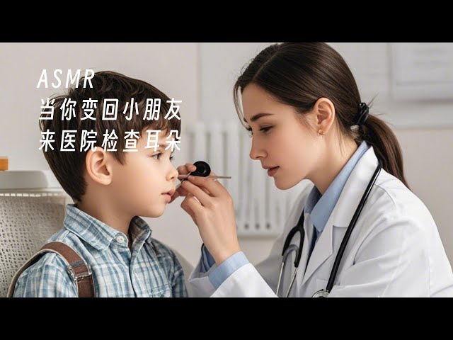 【ASMR】變成小朋友 溫柔醫生姐姐幫你檢查耳朵 吹氣掏耳 輕語|