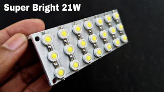 How To Make 12V Super Bright Led Flashlight | DIY 12 Volt 21W Led Panel | By - Creative Shivaji