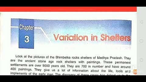 Class-5 SST chap-3: variation in shelters