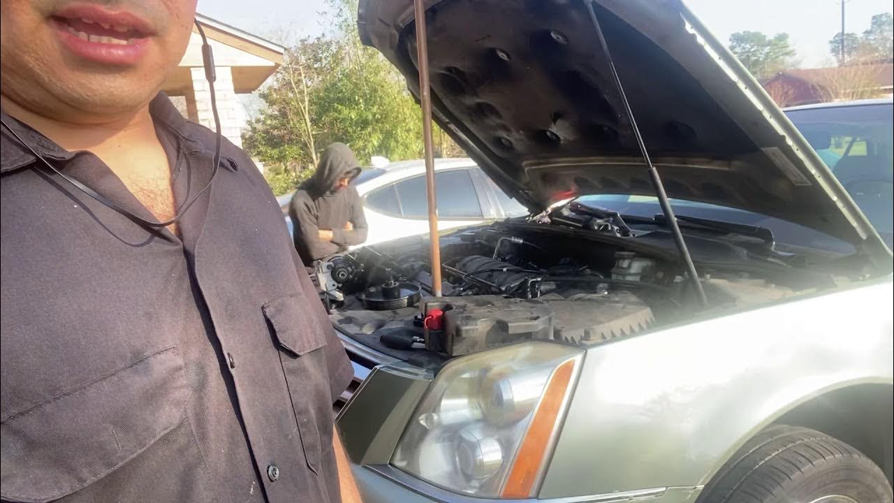 2007 Cadillac DTS power steering hose replacement and power steering