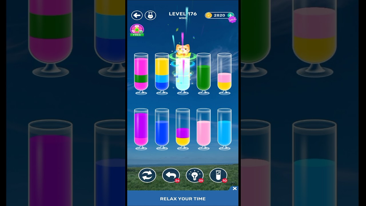 Water Sort Puzzle - Level 176 - Color Water Sort - New Bottle -Gameplay 