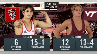 141lbs Ryan Jack (NC State) vs Tom Crook (Virginia Tech)