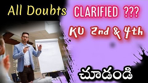 All Doubts clarified in this video || About KU 2nd & 4th sem Results Problem issue || Full Clarity..