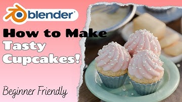 How to Make Cute Cupcakes in Blender | Follow Along Style Tutorial