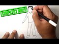 How to draw a person for beginners  easy people drawing  cmo dibujar una persona