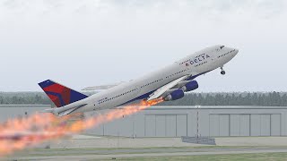 Boeing 747 Pilot Amazing Take Off While Engines Exploded | XP11 by ANHVGTA 4,962 views 10 months ago 6 minutes, 21 seconds