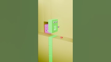 Hungry Monster 🟪🟥🟩 #alinton3d #satisfying #relaxing #asmr #shorts