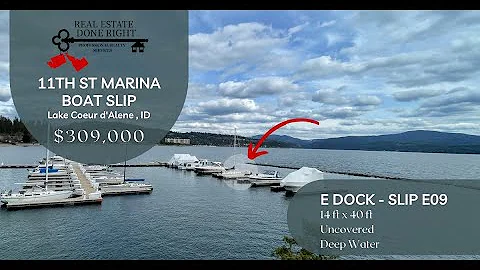 Lake Coeur d’Alene Boat Slip For Sale at 11th Street Marina Next to Tubbs Hill in Coeur d’Alene, ID