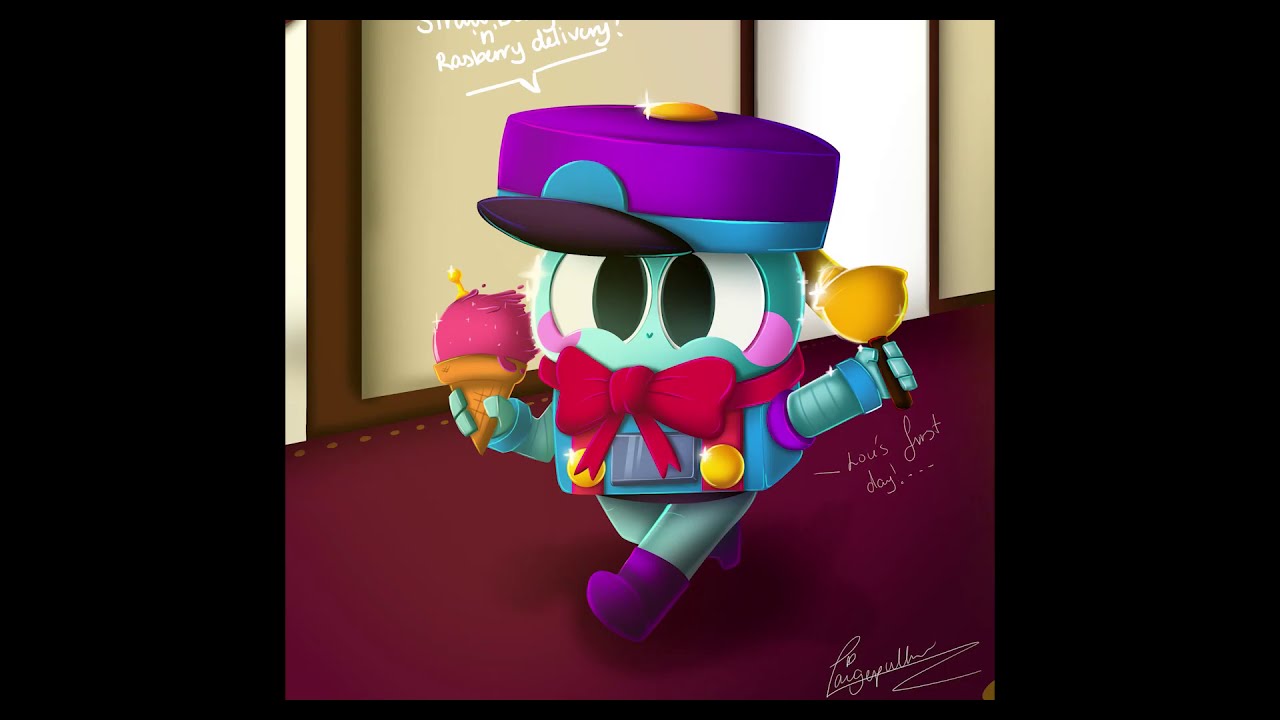 Brawl Stars Lou Fanart Baby Lou On His First Day At Work Youtube - brawl stars genderbend