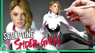 I Made HAILEE STEINFELD SPIDERGWEN | Across Spiderverse 1/6 Statue 3D Sculpt Print Spiderman by Zedabyu Creations 18,903 views 10 months ago 9 minutes, 3 seconds