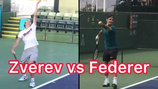 Zverev vs Federer Serve Comparison (Tennis Technique)