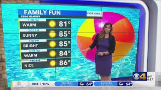 Sunny and seasonal today; rain chances return tomorrow