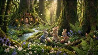 Enchanted Easter Forest Ambience: Cozy Bunnies, Gentle Stream, and Magical Relaxation