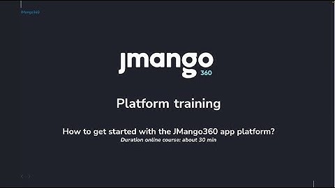 JMango360 App Platform Training
