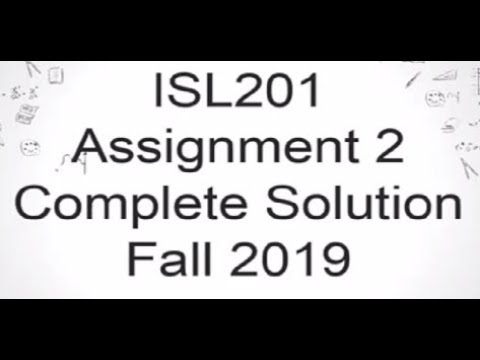 vu isl201 assignment 2 solution