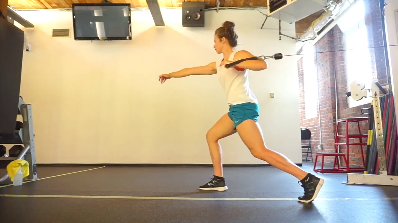 Cable Chest Press with Rotation - YouTube
