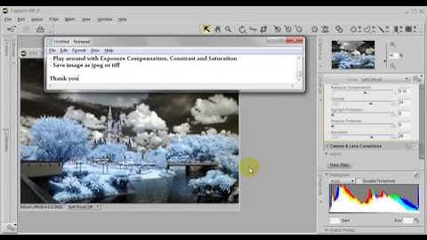 How To - edit Infrared image using Nikon Capture NX 2