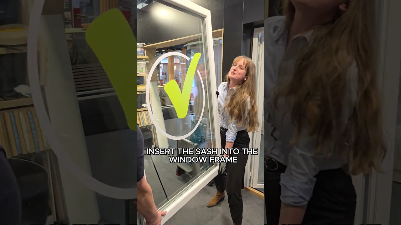 Installing a PVC window 