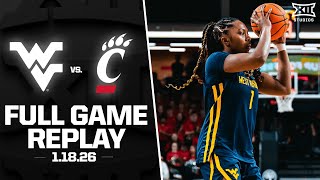 West Virginia vs. Cincinnati Full Game Replay (1.18.26) | 2025-26 Big 12 Women's Basketball