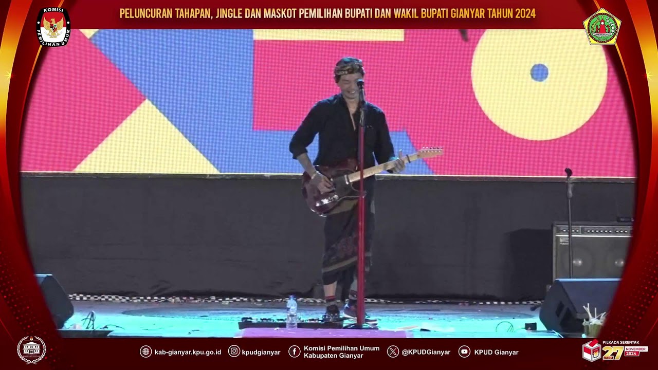 PELUNCURAN TAHAPAN, JINGLE DAN MASKOT PEMILIHAN BUPATI DAN WAKIL BUPATI GIANYAR TAHUN 2024