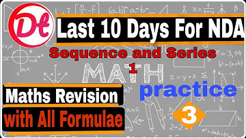 NDA Maths Revision with All Formula part - 1| NDA Preparation|Sequence and Series|Nda Maths|Defence