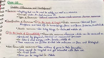 Class-10|Geography| Ch-1(Resources and Development)[Part 1] #Handwritten Notes# Concept Improver
