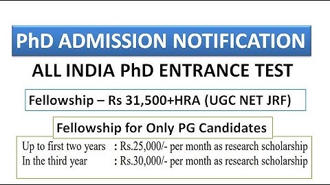 Good News to PhD Aspirants | PhD Entrance test 2021 | Fellowship With/With out UGC NET | University