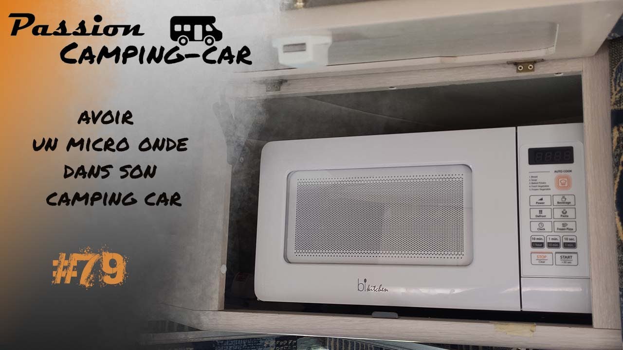 Micro-onde 12V/230V pour camping car, caravane, fourgon, camping  Couleur:Noir, Appareil ménager 12V, Assiette en mélamine et article  cuisine, Accessoires Camping-car