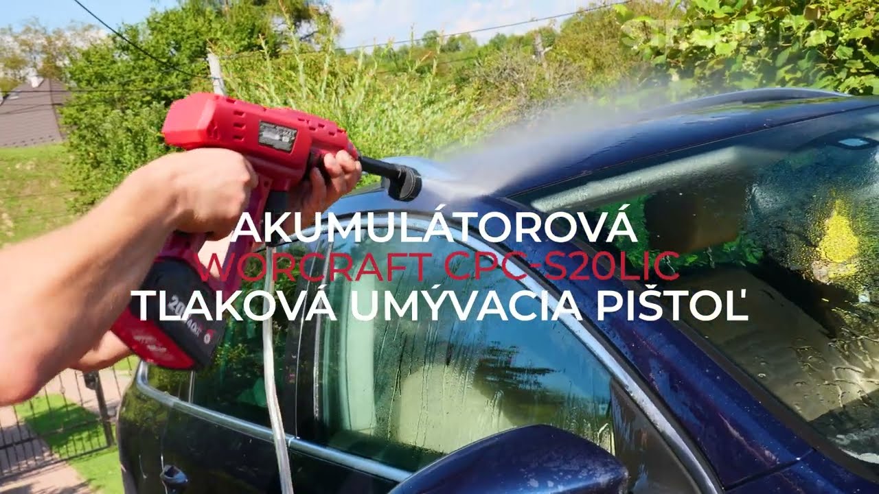 117096 - Akumulátorová tlaková umývacia pištoľ Worcraft CPC-S20LIC