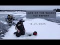 Lake of the woods ice report 12212023