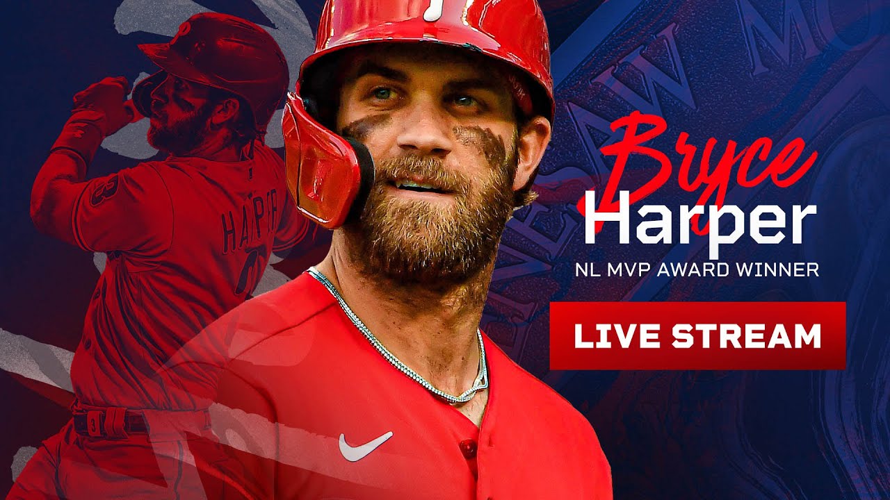 Bryce Harper, the 2021 National League MVP, press conference Live Stream 