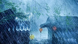 Relaxing Rain Thunderstorm | Rain Ambience for Sleeping | Heavy Rain, Intense Thunder & Howling Wind