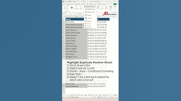 Highlight duplicate cell in another sheet in Excel - Excel Tips and Tricks