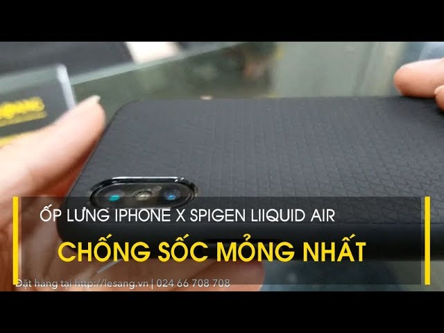 LÊ SANG | Ốp lưng iPhone X / iPhone XS Spigen Liquid Armor mỏng nhất chống sốc bằng nhựa mềm