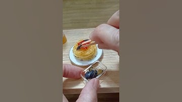 The smallest real waffle Recipe | Tiny Food by Fancy Miniature Cooking #shorts