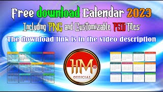 Free Download Calendar 2023 | Photoshop Tutorial | PNG and PSD File