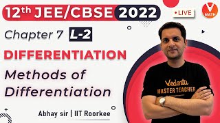 Differentiation L-2 | Class 12 | Methods of Differentiation | JEE + CBSE | Vedantu Math | Abhay Sir