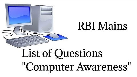 Computer Awareness || Questions for RBI Assistant Mains Exam || RBI Assistant Mains 2022