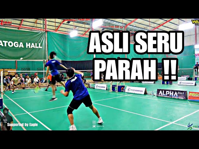 Backhand Smashnya Bisa Ditiru Nih. Tarkam Seru Penantang Muda Unjuk Gigi class=