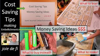 CRAFT COST SAVING Tips MONEY SAVING Ideas ✅ Making Junk Journal Embellishments