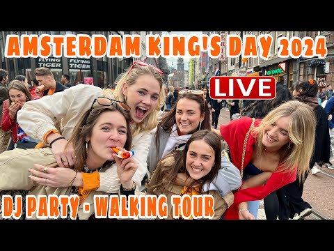 🔴 LIVE: Kings Day 2024 at Amsterdam Part 2 🇳🇱 Koningsdag Party 👑