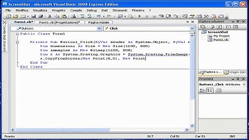 Creare uno screenshot in Visual Basic