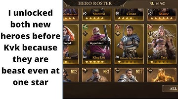 Unlocking new heroes before KvK because they are beast even at 1 star | KING OF AVALON